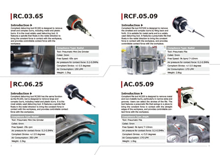 Robotic Deburring & Grinding Tool Catalog
